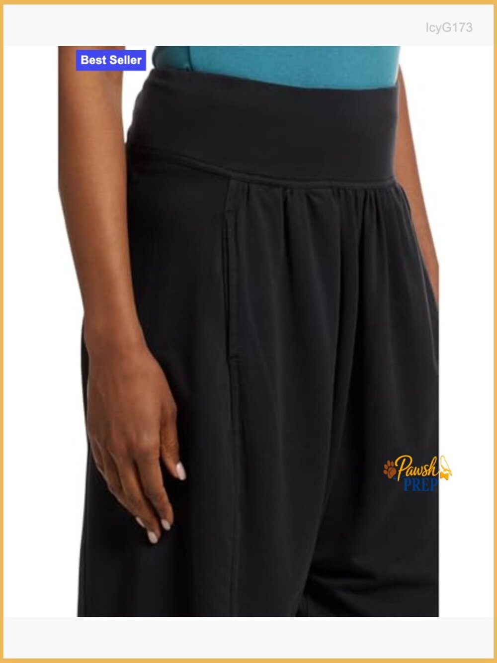 Relaxed Fit Harem Yoga Pants, Mid-Rise Pull On, Lightweight - Picture 4 of 4